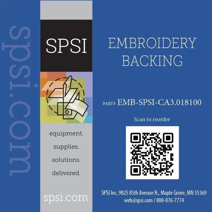 Embroidery Cut-Away 3.0oz White 18" x 100yd Roll (#633)