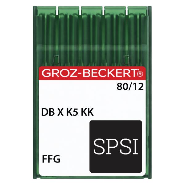 Groz-Beckert DBXK5 KK 80/12 FFG - Light Ball Point - Large Eye - Short Shank 100ct Needles