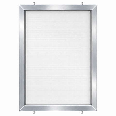 GSF 23" x 31" 110/55 White Thin Thread Mesh Alum Frame W/ MHM Pins