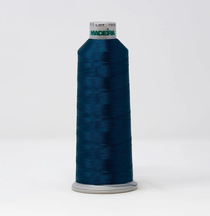 Madeira Polyneon 1891 Teal Velvet Embroidery Thread 5500 Yards