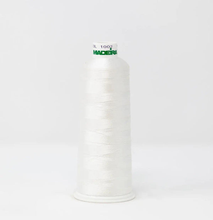 Madeira Rayon 1002 Snow White Embroidery Thread 5500 Yards