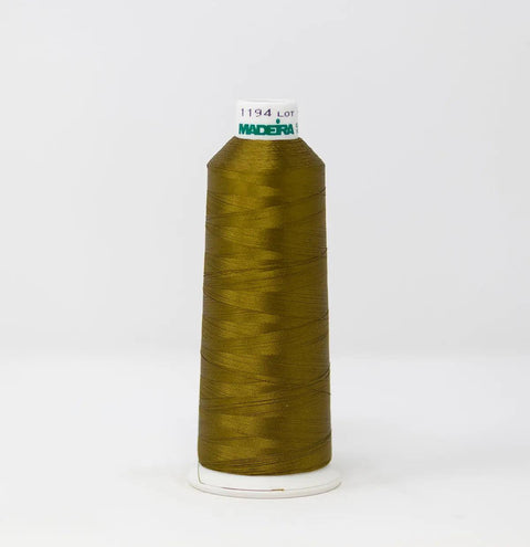 Madeira Rayon 1194 Dark Olive Embroidery Thread 5500 Yards
